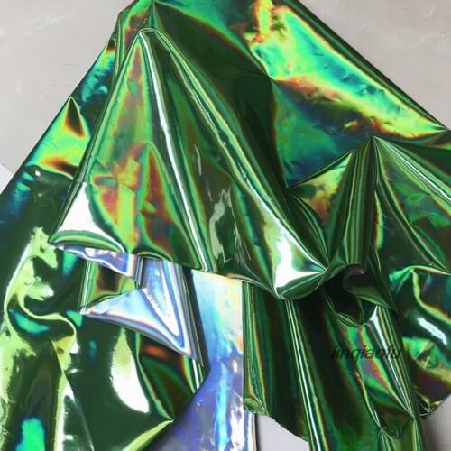 New Dahongbao Blue Green Laser Magic Color Special Material Fabric Performance clothing design fabric