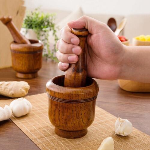 New 300ml Wooden Garlic Press Ginger Garlic Crusher Food Grinder Cooking Tools Kitchen Accessories Gadgets