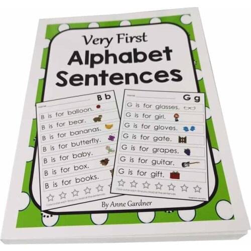 Very First Aphabet Sentences English America California Reading Early Learning Books Eduactional Sight Words Dialogue Toys Kids