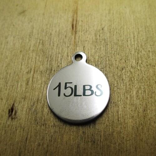 10pcs/lot--15lbs stainless steel charms Laser Engraved DIY Charms Pendants