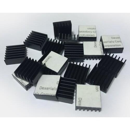 ODrive Cooling Fin Heat Sink Black 14*14*6mm Aluminum with T4000 Thermal Conductive Backing Adhesive