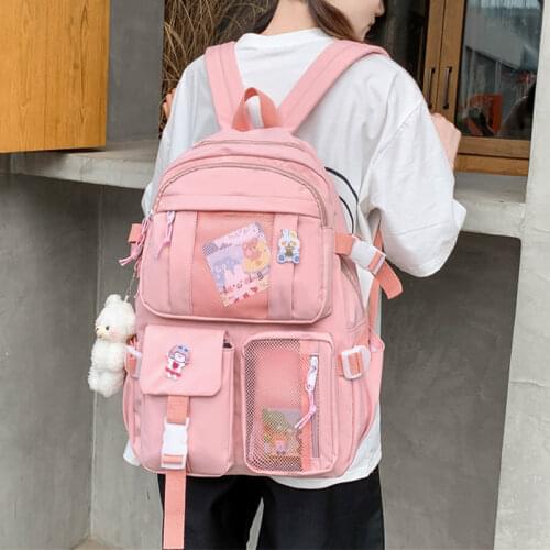 Casual Female Backpack Womens Anti Theft Oxford School Bags Multifunctional Travel Rucksack Preppy Style Bagpack Girls Bookbags