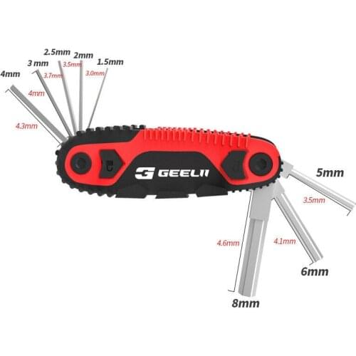 Allen Wrench High Hardness Metric Folding Hex Tool Multifunctional Hexagon Screwdriver Set