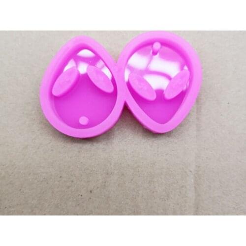 Silicone Resin Shiny Mini Alien Earring Fondant Mold DIY Eardrop Epoxy Tools Kitchen Baking Accessories