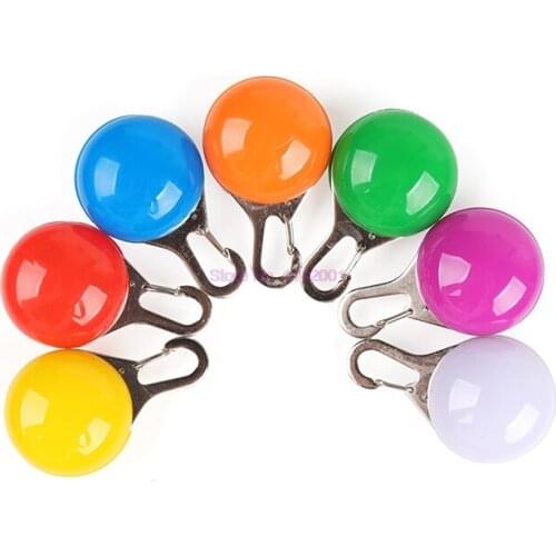 250 Pcs/Lot LED Flashlight Dog Cat Collar Glowing Pendant Night Safety Pet Leads Necklace Luminous Bright Decoration Collars