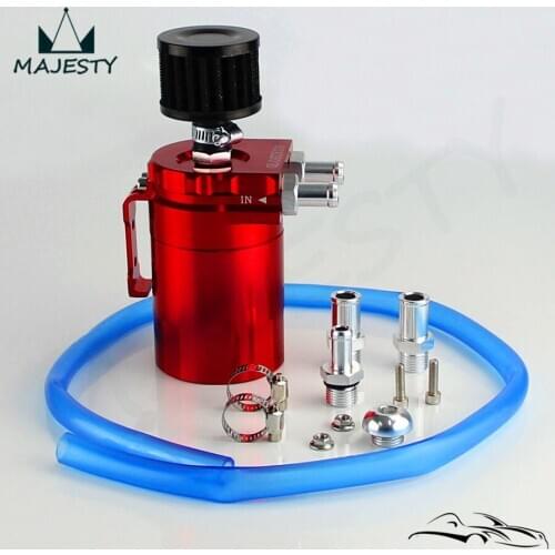 Universal Cylinder Aluminum Baffled Oil Catch Tank/Can Reservoir+Filter