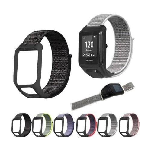 Anti Scratch Loop Nylon Watch Band Wrist Strap Bracelet Replacement for TomTom Runner 3/Adventurer/Spark 3 Music/Golfer 2 Watch