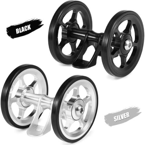 Aluminum Alloy Bike Double Roller Rear Wheels Replacement for Brompton Folding Bicycle Rear Mudguard Bike Accessories