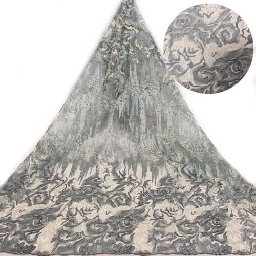 High-quality multi-color exquisite flower embroidery, African lace fabric, suitable for womens dress design fabrics