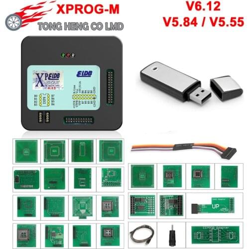 XPROG-M V6.12 ECU Programmer XPROG M V6.12 V5.84 V5.55 Full Adapters With USB Dongle X-PROG M Box X Prog M