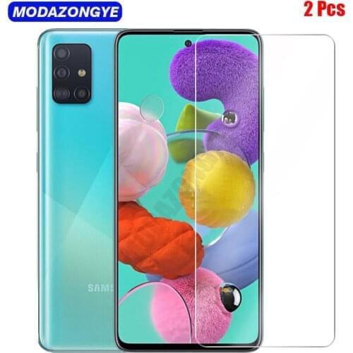 2 Pcs Tempered Glass For Samsung Galaxy A51 Screen Protector For Samsung A51 A71 A515 SM-A515F/DS SM-A515FN/DS Protective Film