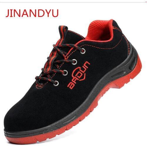 Unisex Safety Shoes Steel Toe Work Shoes for Men Insulation 6 Kv Genuine Leather Electrician Safety Boots Men Tenis Plus Size 46