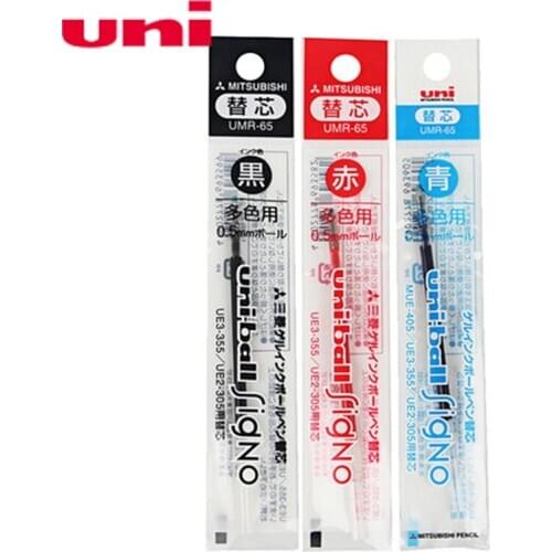12 Pieces/Lot UNI UMR-65 for WUS-305 MUE-405 UE3-355 Gel Pen Refill