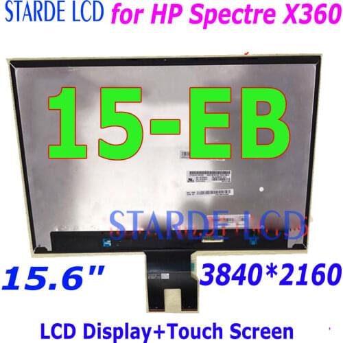 15.6inch 3840*2160 4K Laptop LCD for HP Spectre X360 15-eb series 15-eb0043dx LCD Display Touch Screen Digitizer Panel Assembly