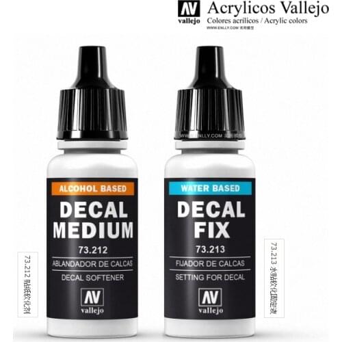 17ml AV vallejo Model paint Model color Sticker Softener 73212 / Sticker Fixing Liquid 73213