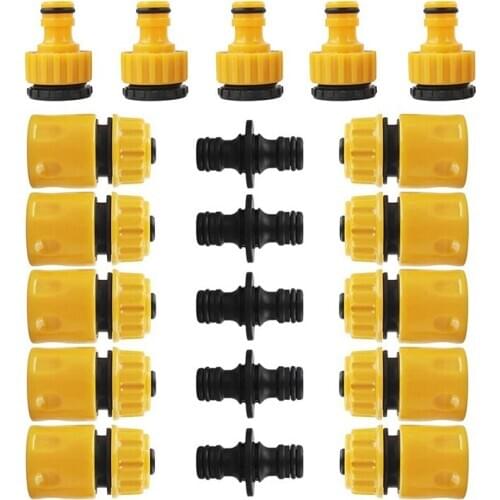 20 Pcs Garden Hose Connector Set, Connector Hose End Connector Double Hose Connectors Extender Hose Quick Connectors