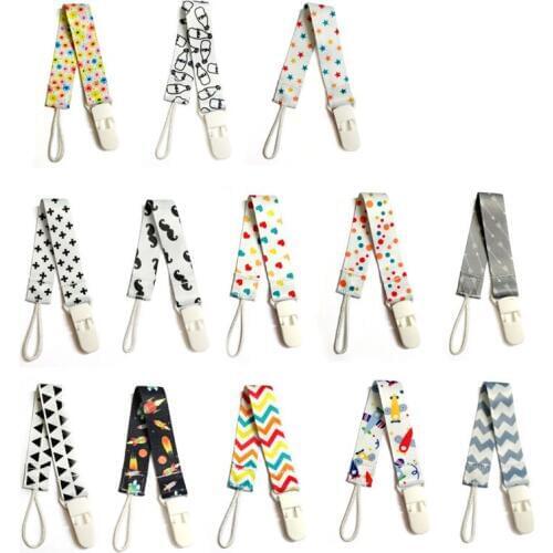 Baby Pacifier Clip Chain Ribbon Holder Chupetas Soother Pacifier Clips Leash Strap Nipple Holder For Infant Feeding K0199