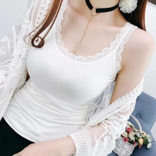 2021 Summer Top Women Sleeveless Lace Tank Top Sexy Womens T-shirt Vest Tank Tops Female Vest Tops White Black Underwear Women
