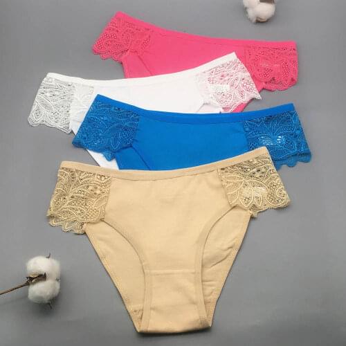 3 Pcs / Lot New Arrival 2021 Underwear Women Sexy Lace Women Panties M L XL 9309