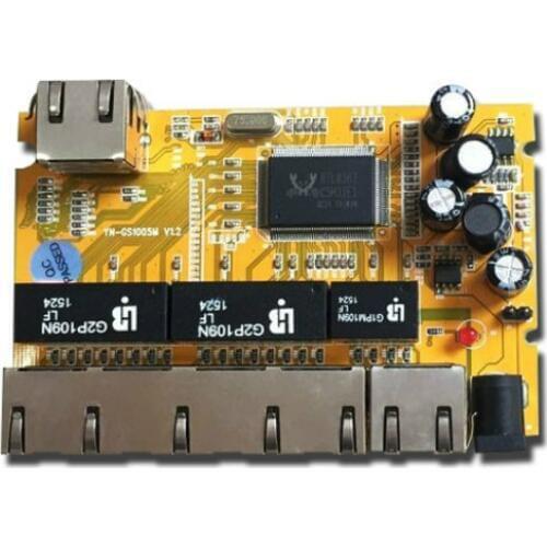 5port industria10/100M MiLink OEM/ODM RTL8367 6port 10/100/1000Mbps gigabit ethernet switch module PCB Industrial switch module