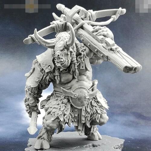 55mm Balista Minotaur, Resin Model figure GK, Fantasy theme, Animal warrior, Unassembled and unpainted kit