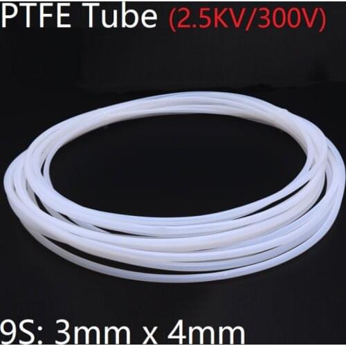 9S 3mm x 4mm PTFE Tube F46 Insulated Capillary Heat Protector Transmit Hose Rigid Temperature Corrosion Resistance 600V