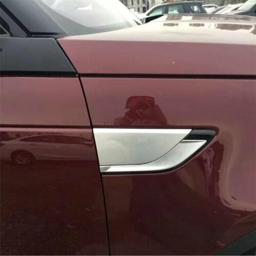 Bbincar ABS Plastic Chrome Front Head Body Side Fender side logo sticker Trim For Land Rover Discovery 5 LR5 2017 L462