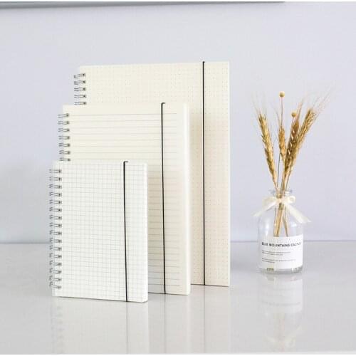 Student Notepad Grid Blank Loose-leaf Notebook Simple PP Transparent Frosted Coil This Hand Book Planner Agenda Planner