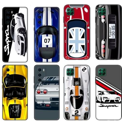 Black tpu Case For Huawei P30 Lite P30 Pro P40 Case For Huawei P40 LITE E P Smart 2020 Case Cover luxury cool sports car