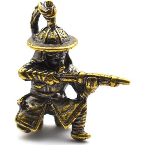 EDC DIY Brass Musketeer Keychain Knife Pendant Portable Car Chain Soldiers Parachute Cord Hand Strap Pendant