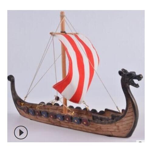 European new European and American creative gifts home furnishing pieces interior living room retro boat sail dragon boat length