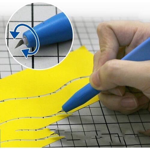 Military Model Making Tool 360-degree Rotary Pen Knife Carving Knife Self-rotating Knife with 4 Knives