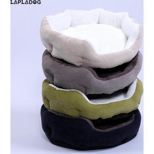 6 Colors Round Soft Warm Dog House Bed With Random color Pillow pet Nest Kennel For Cat Puppy Plus size Pets Products ZL364