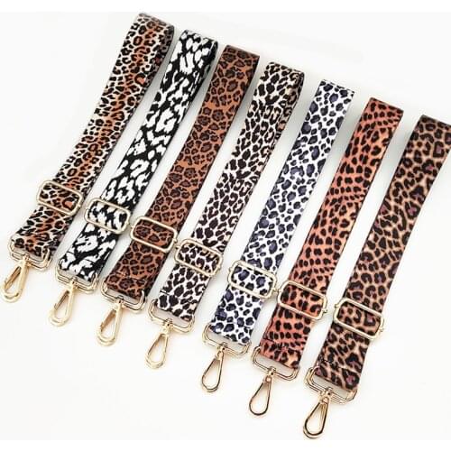 Leopard Bag Strap Women Shoulder Crossbody Bag Belt Adjustable Wide Strap Bag Part Accessories Female Messenger Bag Strap 130cm