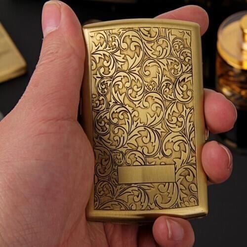 Pure Copper Cigarette Metal Case Outdoor Storage Container High Quality Tobacco Portable Collection Box