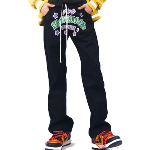 Fashion Hi Street Mens Hip Hop Harem Joggers Letter Printed Streetwear Harajuku Pants Trousers Elastic Waist