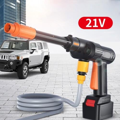 Electric Car Washer Wireless Car Washer High Pressure Car Wash Water Gun Portable High Pressure Washer Foam with 21V Battery