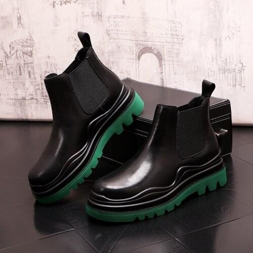 Autumn 2021 Men shoes Punk High Tops Motorcycle Ankle Boots Martin Shoes Height Increasing Casual shoes Zapatillas Hombre