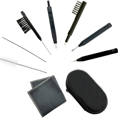 9PCS Hearing Aid Cleaning Tools Hearing Aids Cleaning Kit Brush Vent Cleaner Cleaning Wire with Magnet and Wax Loop Cleaning set