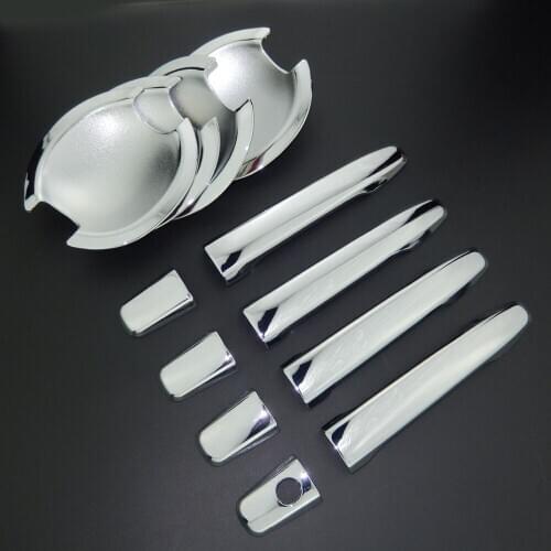 For Mitsubishi Lancer Sedan /Evo 2008-2016 ABS Chrome Door Handle Cover & Door Bowl Cover 2009 2010 2011 2012 2013 2014 2015
