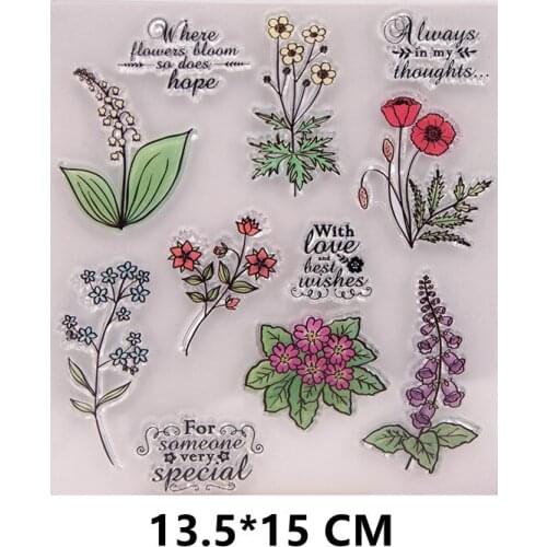 2021 New Floret Clear Stamps DIY Scrapbooking Craft Supplies Rubber Silicon Seals Card Album Hobby ink pad Stamping