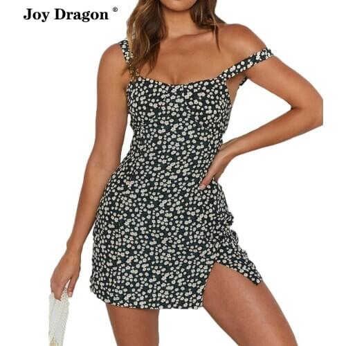 New Fashion Women Print One-shoulder Floral Tight Dress Casual Wrapped Chest Off Shoulder Party Dresses Ropa Mujer Verano 2020