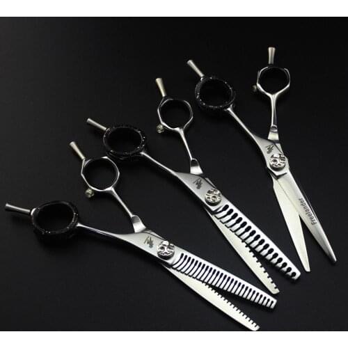 Styling Double tooth Hair Scissors Seamless 6.0 inch Professional High Quality Solon Barber Shears Hairdressing Scissors