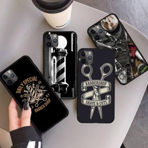 Barber Shop Hair Stylist Salon Phone Case for iPhone 11 12 pro XS MAX 8 7 6 6S Plus X 5S SE 2020 XR