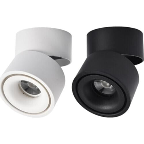 Dimmable downlight 5W/7W/10W/12W/15W 360 degree rotating folding surface mounted downlight for Nordic style furniture lighting