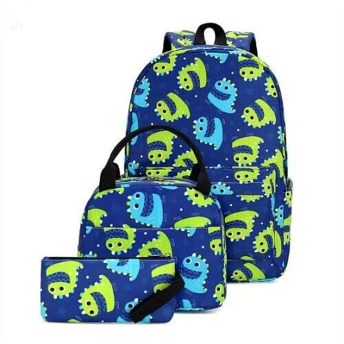 Cartoon Dinosaur School Bags For Girls Kids School Backpack 3pcs/set Children Schoolbags Orthopedic Girl Backpacks