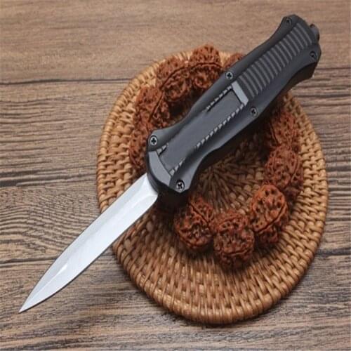 Folding Butterfly 3300 straight knife aluminium alloy handle 440c blade Outdoor Survival Tactical Pocket Knife EDC Tool