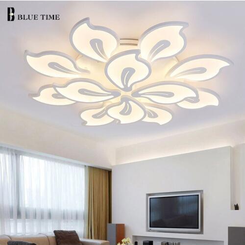 Hot Sale Home LED Chandelier Lighting For Dining Room Bedroom Living Room Study Room Black&White Body Modern Acrylic Chandeliers