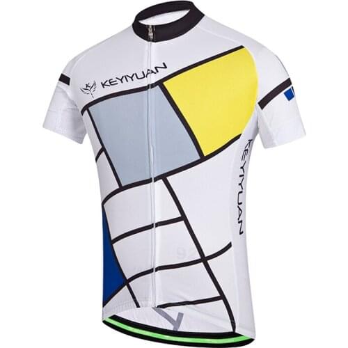 KEYIYUAN 2021 Summer New Bicycle Clothing Man Short Sleeve Triathlon Suit MTB Bike Jersey Shirt Maillots Ciclismo Hombre