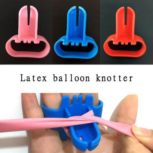 10pcs High quality Balloon knotter latex balloon fastener easily knot wedding party balloon accessories Color random